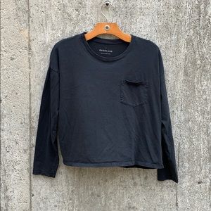Everlane Long Sleeve Boxy Crop Tee